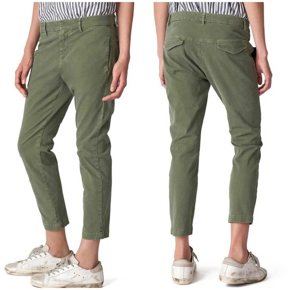 Nili Lotan Tel Aviv Camo Green Cotton Pants Size 12 New